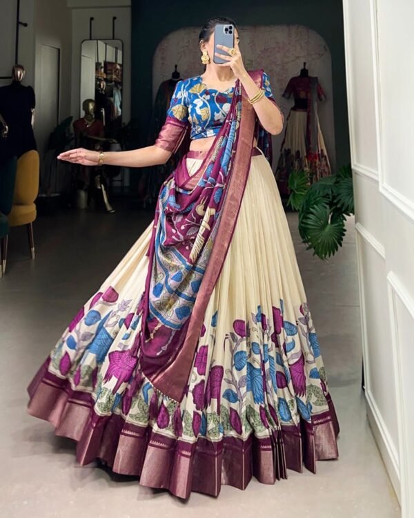 101_62c0cdc5-7e80-4685-9b59-ba88d19fab93-1.jpg Off-White Color Jacquard Dola Silk Printed Lehenga Choli