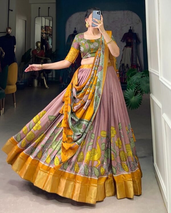 107_33178a07-ff8a-4f6b-984e-f0185f133879-1.jpg Onion Color Jacquard Dola Silk Printed Lehenga Choli