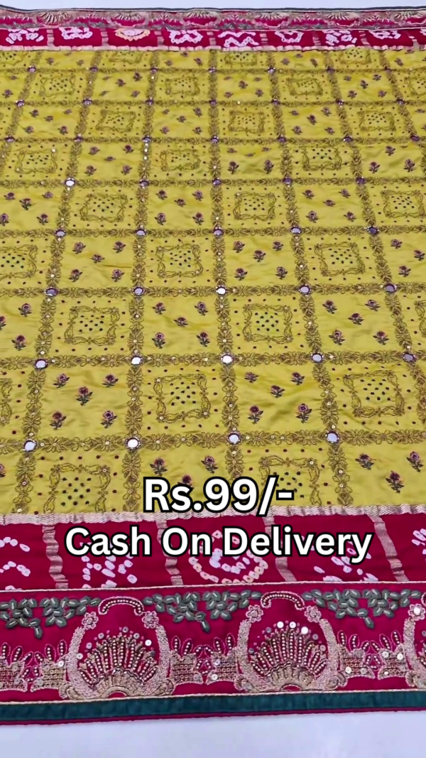 5003-1.png Heritage Crimson & Citrine Bandhani Dupatta