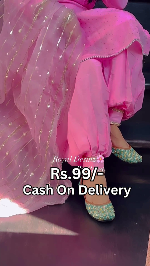 5006-1.png Rose Blush Silk Patiala Suit with Pearl-Bordered Dupatta