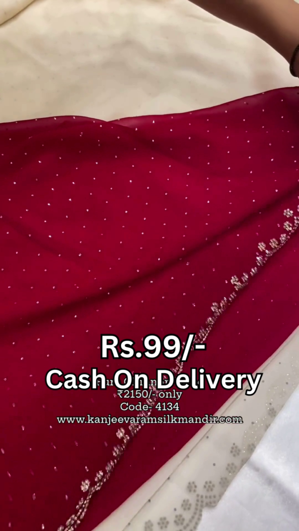 5007-1.png Ivory Starlight Saree with Ruby Velvet Accents
