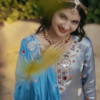 5008-1.png Celestial Blue Silk Sharara Set with Floral Artistry