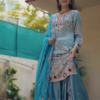 5008-2.png Celestial Blue Silk Sharara Set with Floral Artistry
