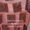 5010-2.png Coral Sunset Shimmer Saree with Crystal Geometric Borders