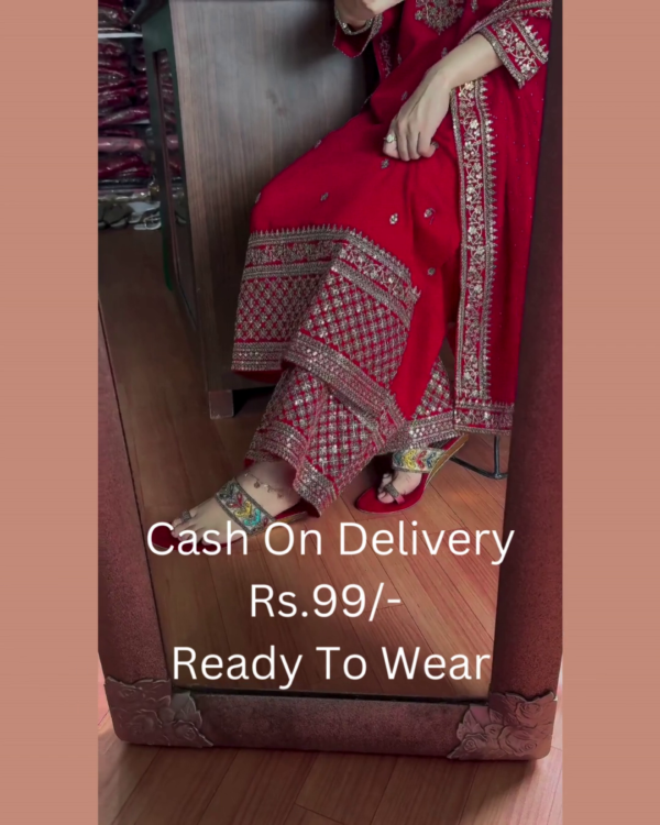 5012-2.png Royal Crimson Silk Suit with Zardosi Artistry