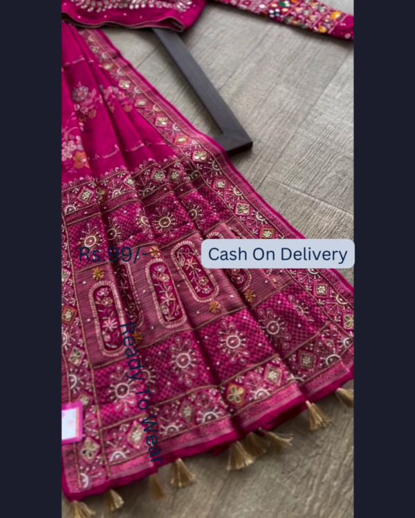 5014-1.png Magenta Heritage Saree with Celestial & Floral Artistry