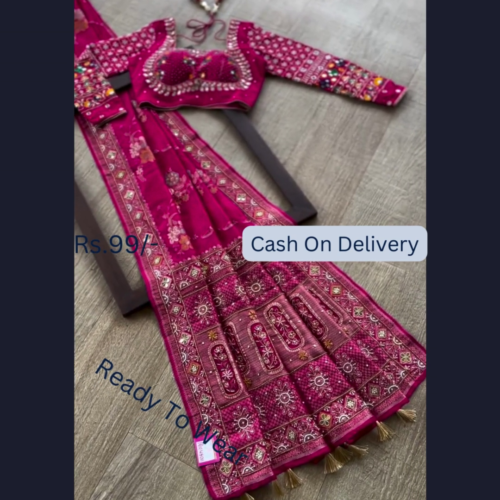 5014-2.png Magenta Heritage Saree with Celestial & Floral Artistry
