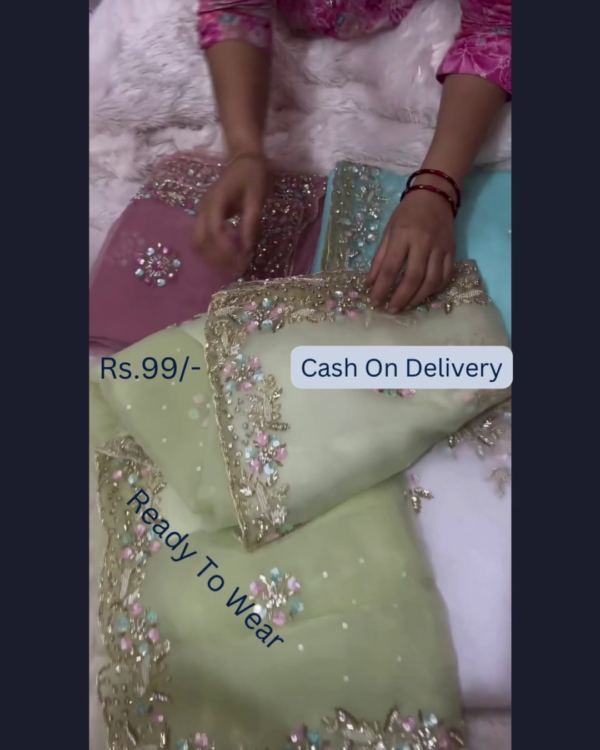 5015-2.png Lime Frost Embroidered Organza Dupatta