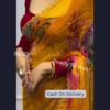 5021-2.png Golden Ochre Floral Saree with Scalloped Zari Trim