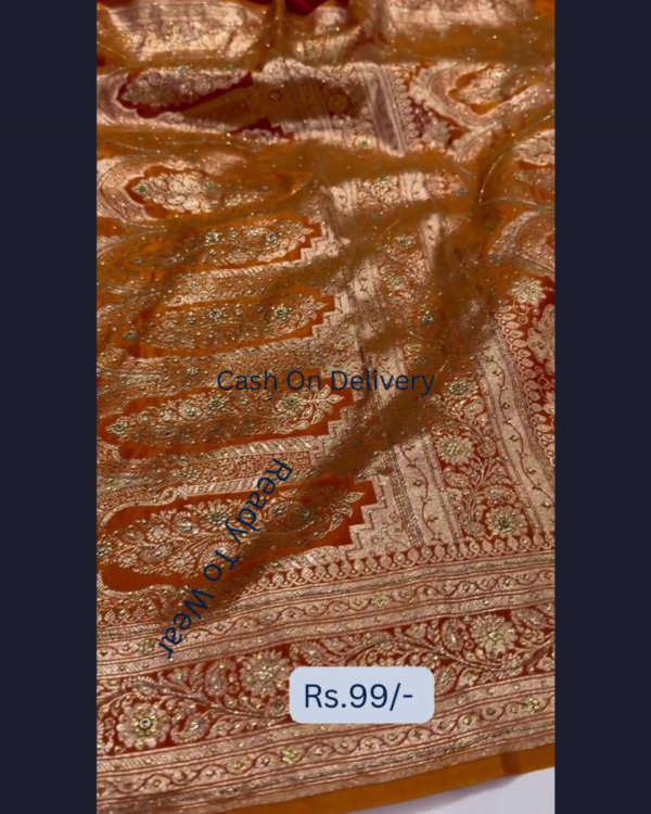 5022-1.png Heritage Gold Zari Saree in Burnished Orange