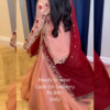 Rose Blush Bridal Sharara with Crimson Contrast