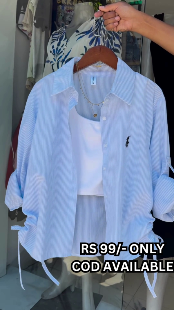 5032-2.png Casual Chic: Pink Striped Overlay with Cinch Detail