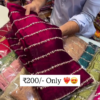 5033-1.png Opulent Wine Velvet Saree with Shimmering Lace Detailing