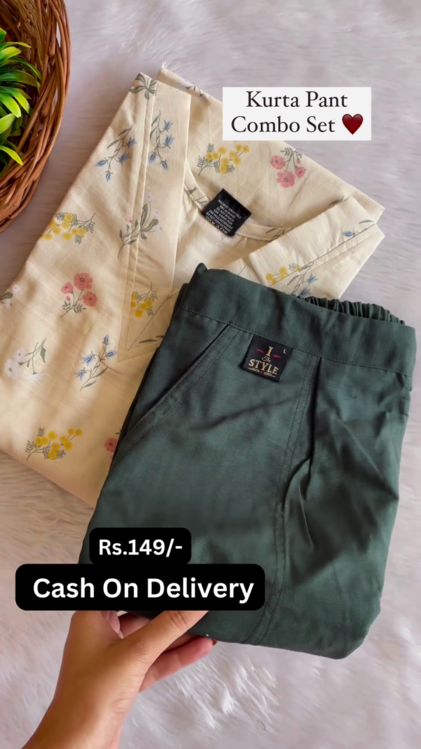 5055-1.png Sun-Kissed Florals: Kurta Pant Combo Set