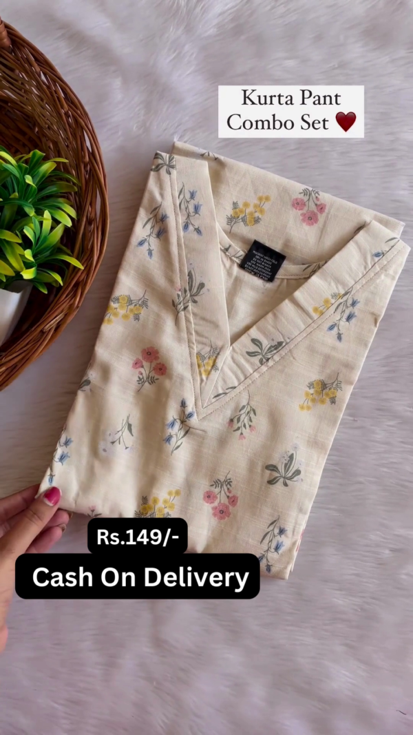 5055-2.png Sun-Kissed Florals: Kurta Pant Combo Set