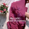 Wine Georgette Embroidered Anarkali Gown
