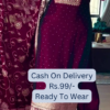 Royal Wine: Heavily Embroidered Kurta Pant Set