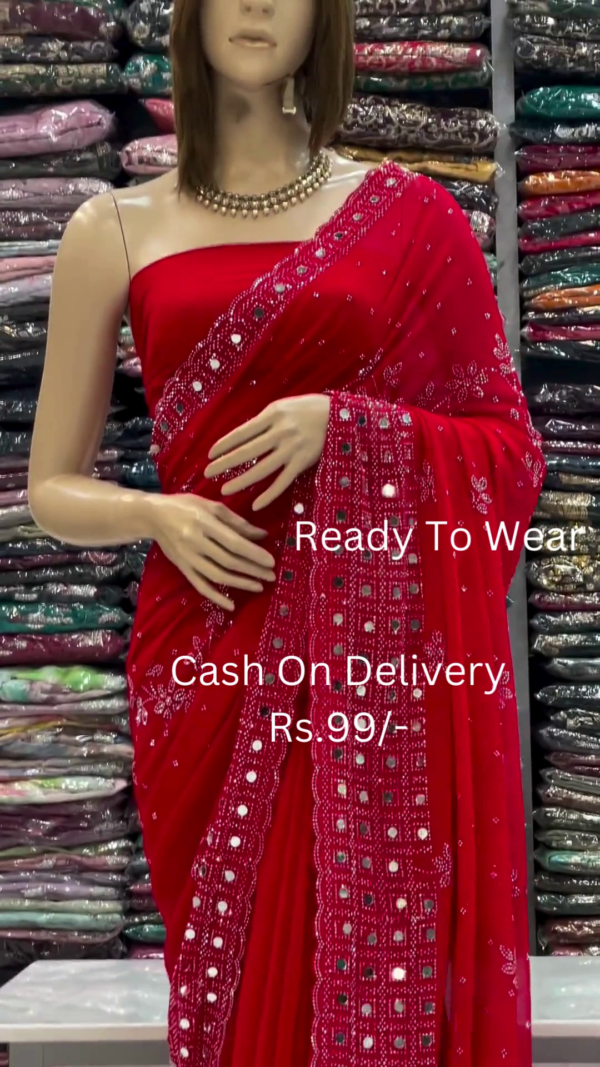 5068-1.png Crimson Radiance: Embroidered Mirror-Work Saree