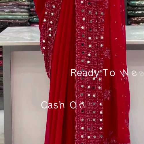 5068-2.png Crimson Radiance: Embroidered Mirror-Work Saree