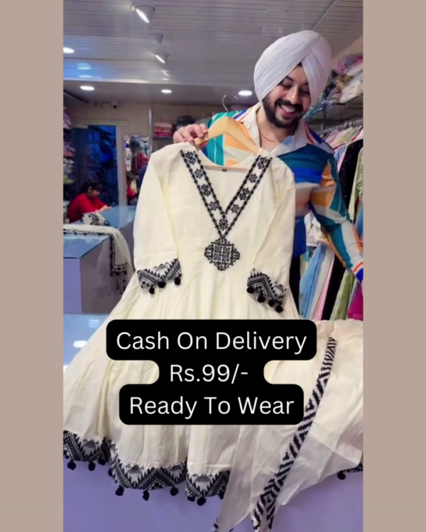 5069-1.png Monochrome Elegance: Embroidered White Anarkali Set